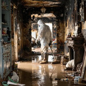 Empresa de limpieza por daños de incendios en Valencia - habitación quemada